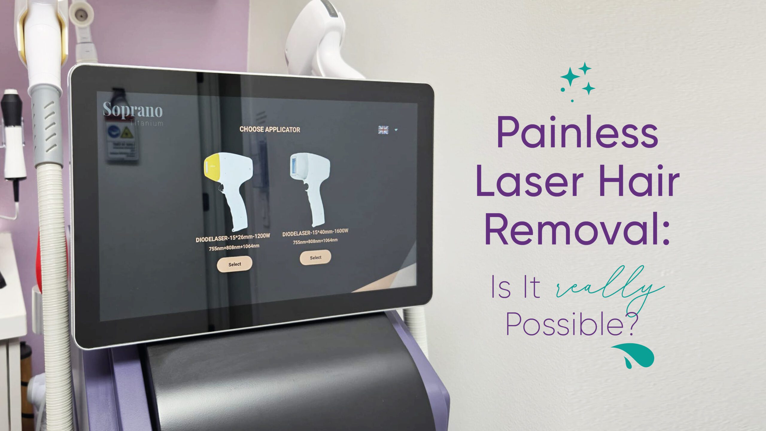 Painless Laser Hair Removal GREEN WAVE Soprano Titanium