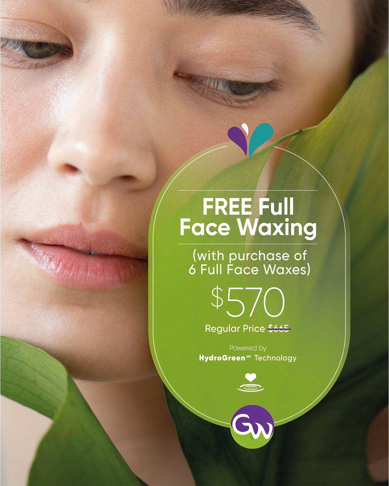 Bundles Green Wave free full-face waxing